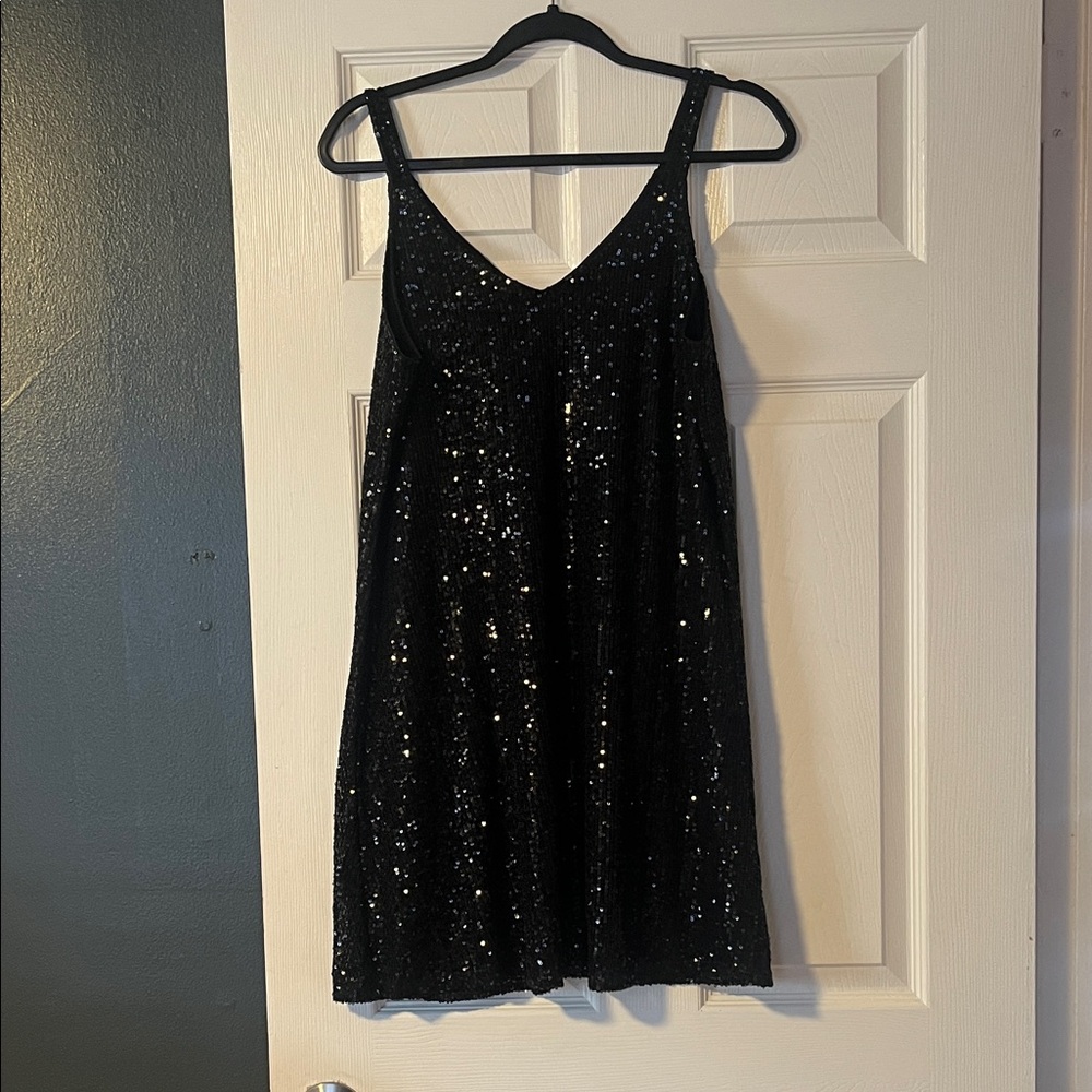 Black Sequin Dress